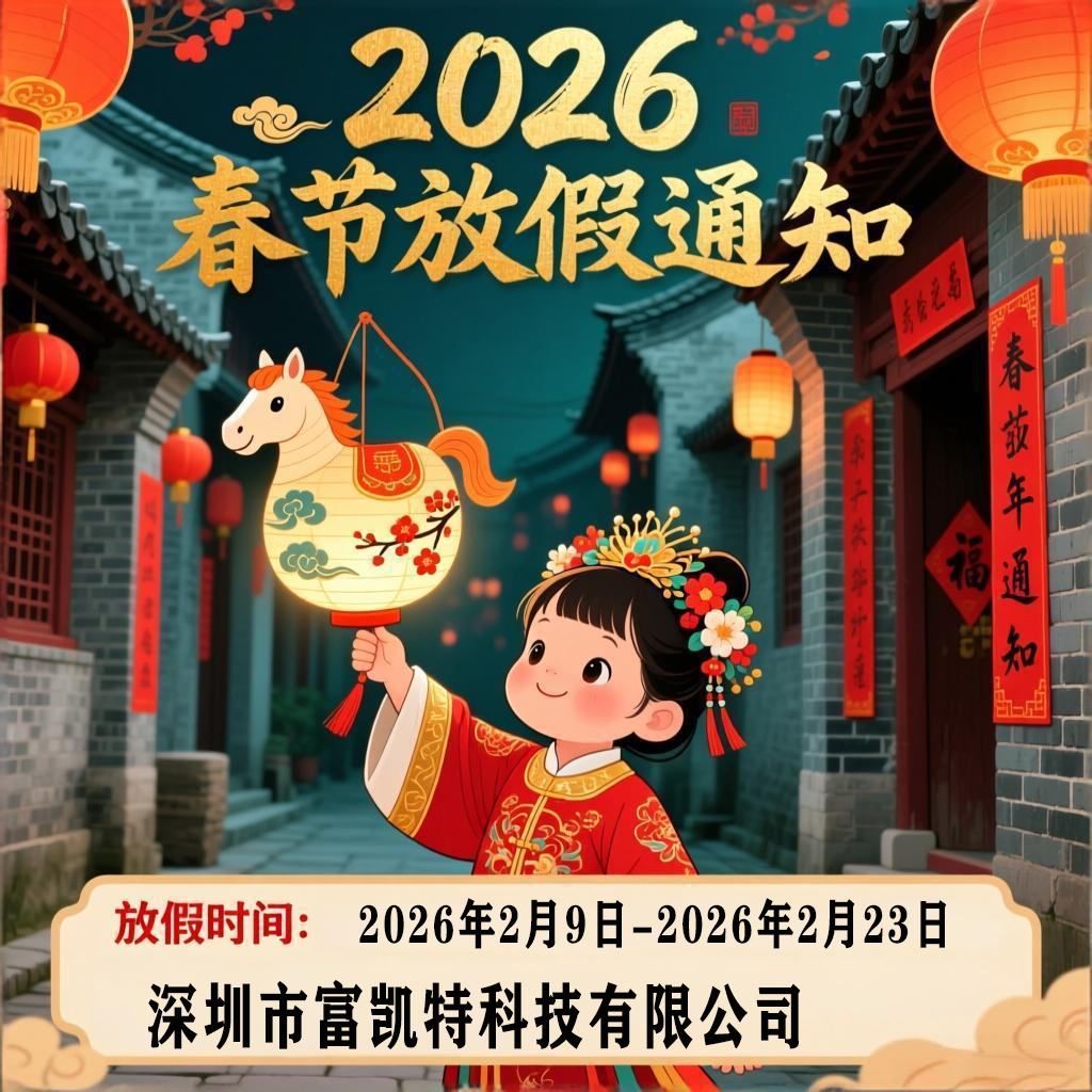 富凯特科技2026年春节放假通知